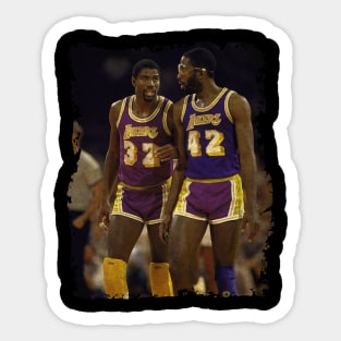 James Worthy and Magic Johnson, 1985 Sticker